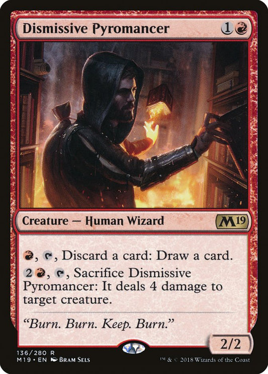 Dismissive Pyromancer - (Foil): Core Set 2019