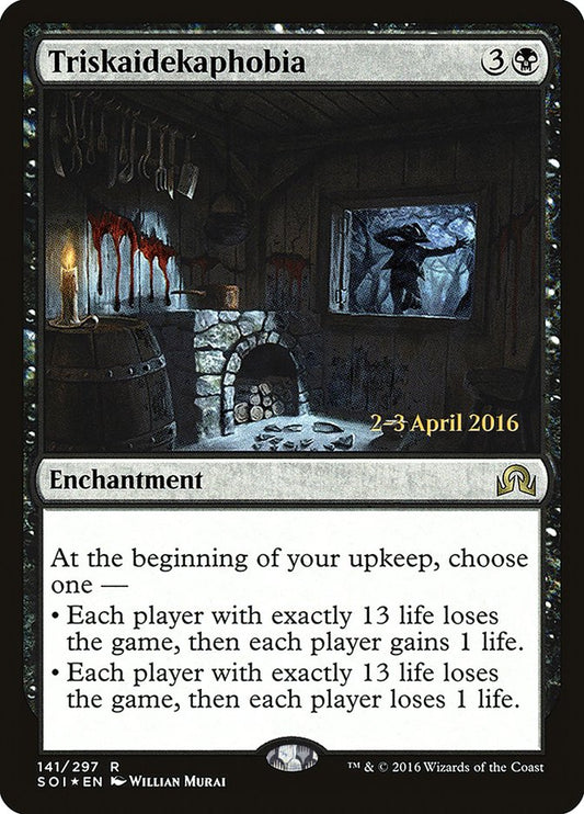 Triskaidekaphobia (Prerelease) (Shadows over Innistrad) - (Foil): Shadows over Innistrad Promos