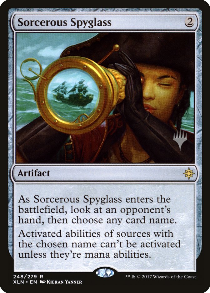 Sorcerous Spyglass (Promo Pack) (Ixalan) - (Foil): Ixalan Promos