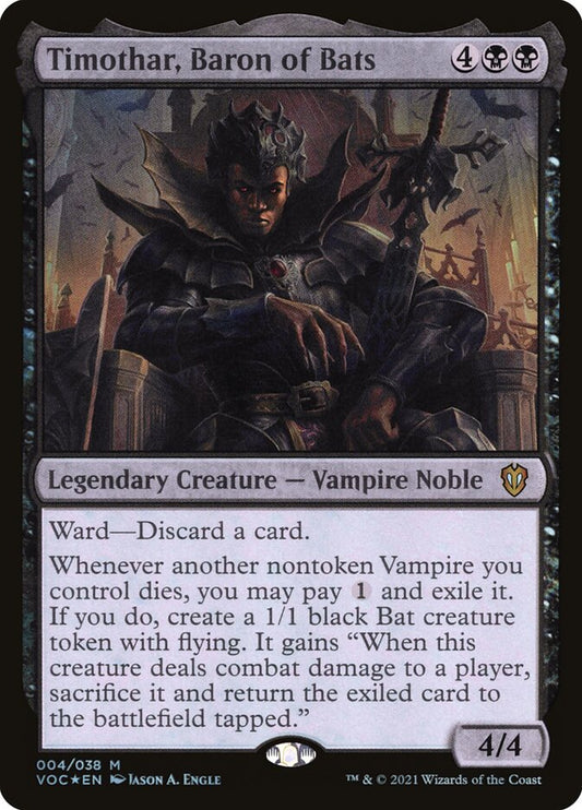 Timothar, Baron of Bats - (Foil): Crimson Vow Commander