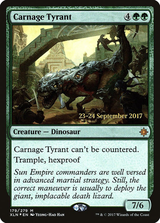 Carnage Tyrant (Prerelease) (Ixalan) - (Foil): Ixalan Promos