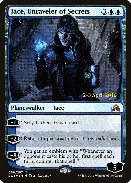 Jace, Unraveler of Secrets - (Foil): Shadows over Innistrad Promos