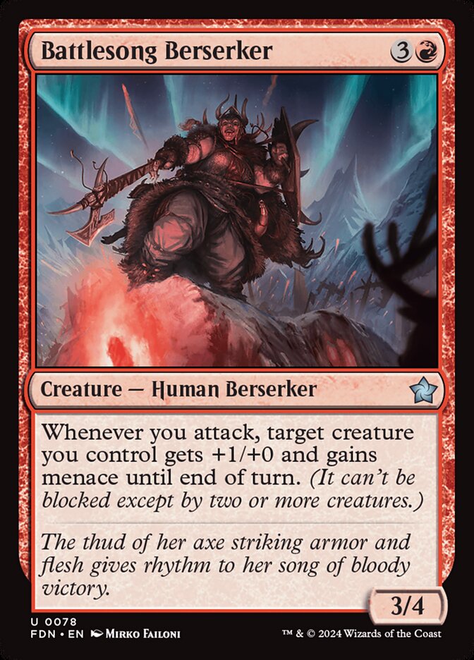 Battlesong Berserker - (Foil): Foundations