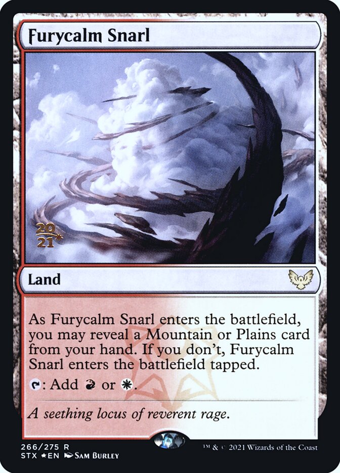 Furycalm Snarl (Prerelease) (Strixhaven: School of Mages) - (Foil): Strixhaven: School of Mages Promos