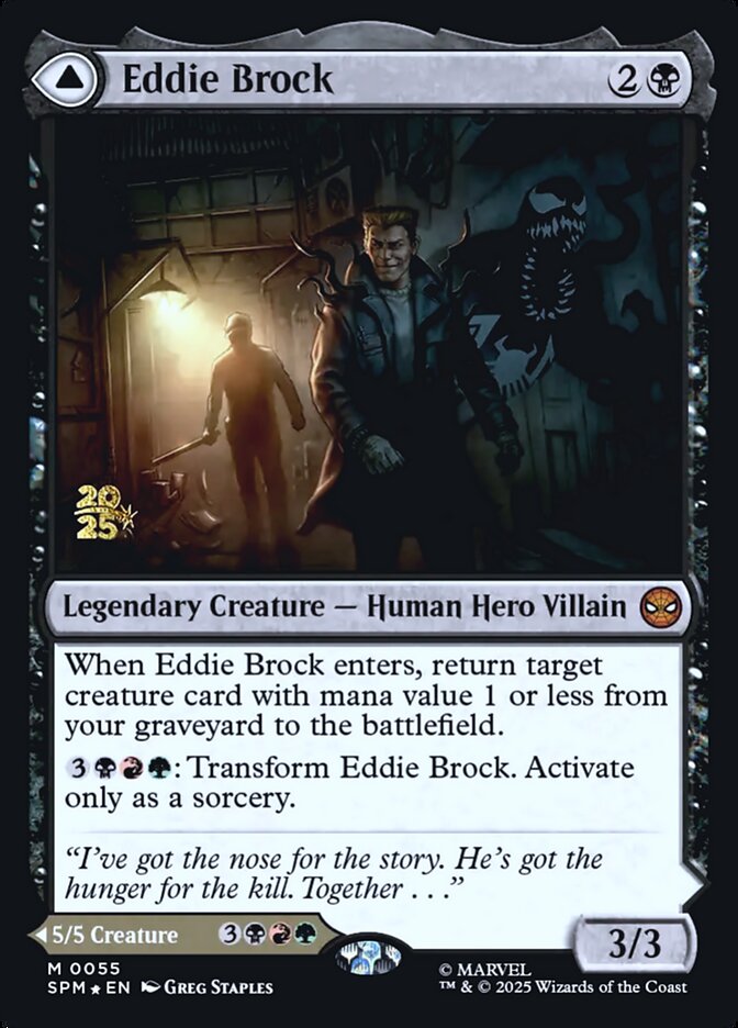 Eddie Brock // Venom, Lethal Protector (Prerelease) (Marvel's Spider-Man) - (Foil): Marvel's Spider-Man Promos
