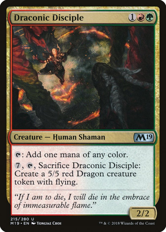 Draconic Disciple - (Foil): Core Set 2019