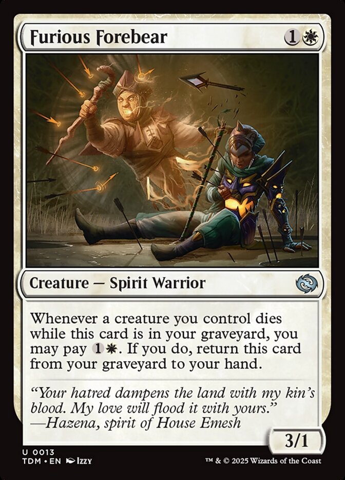 Furious Forebear - (Foil): Tarkir: Dragonstorm