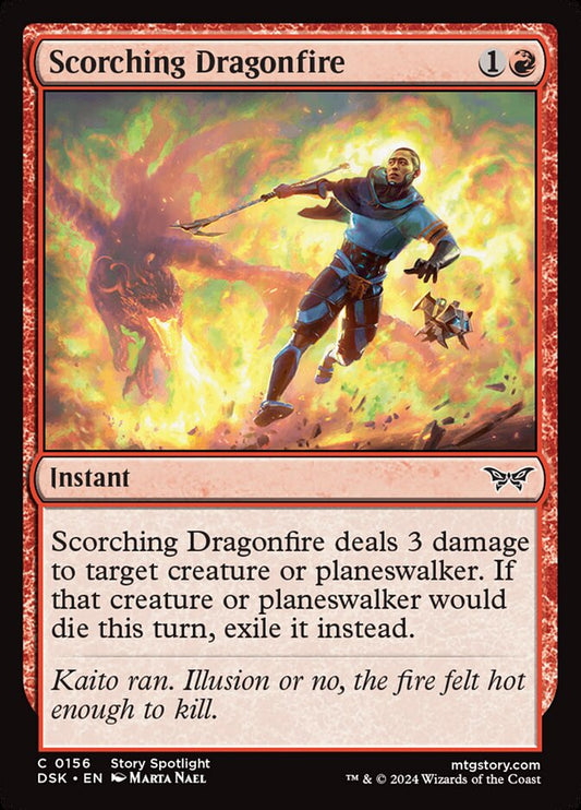 Scorching Dragonfire - (Foil): Duskmourn: House of Horror