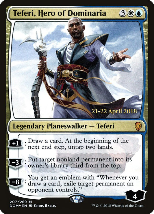 Teferi, Hero of Dominaria (Prerelease) (Dominaria) - (Foil): Dominaria Promos