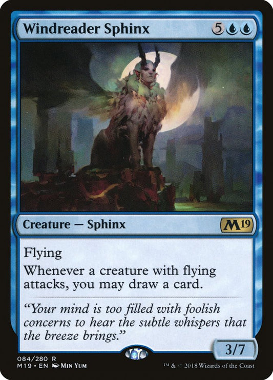 Windreader Sphinx - (Foil): Core Set 2019