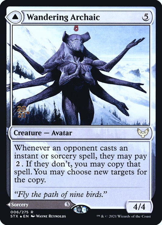 Wandering Archaic // Explore the Vastlands - (Foil): Strixhaven: School of Mages Promos