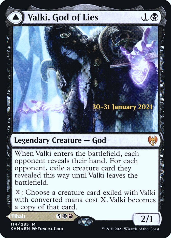 Valki, God of Lies // Tibalt, Cosmic Impostor (Prerelease) (Kaldheim) - (Foil): Kaldheim Promos