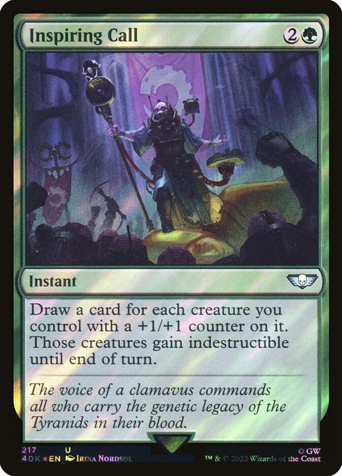 Inspiring Call (Surge Foil) - (Foil): Warhammer 40,000 Commander
