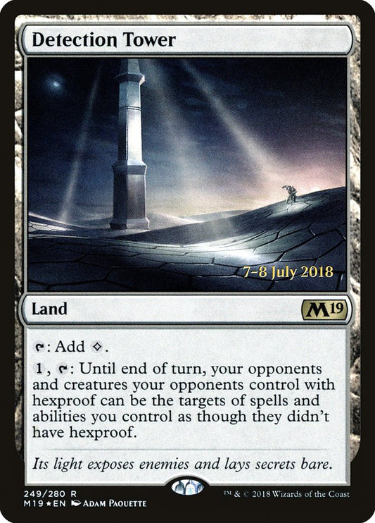 Detection Tower (Prerelease) (Core Set 2019) - (Foil): Core Set 2019 Promos