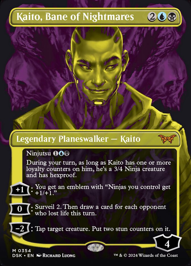 Kaito, Bane of Nightmares (#354) (Borderless) - (Foil): Duskmourn: House of Horror