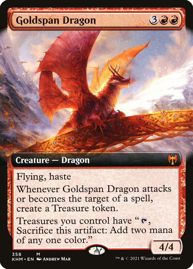 Goldspan Dragon (Extended Art): Kaldheim