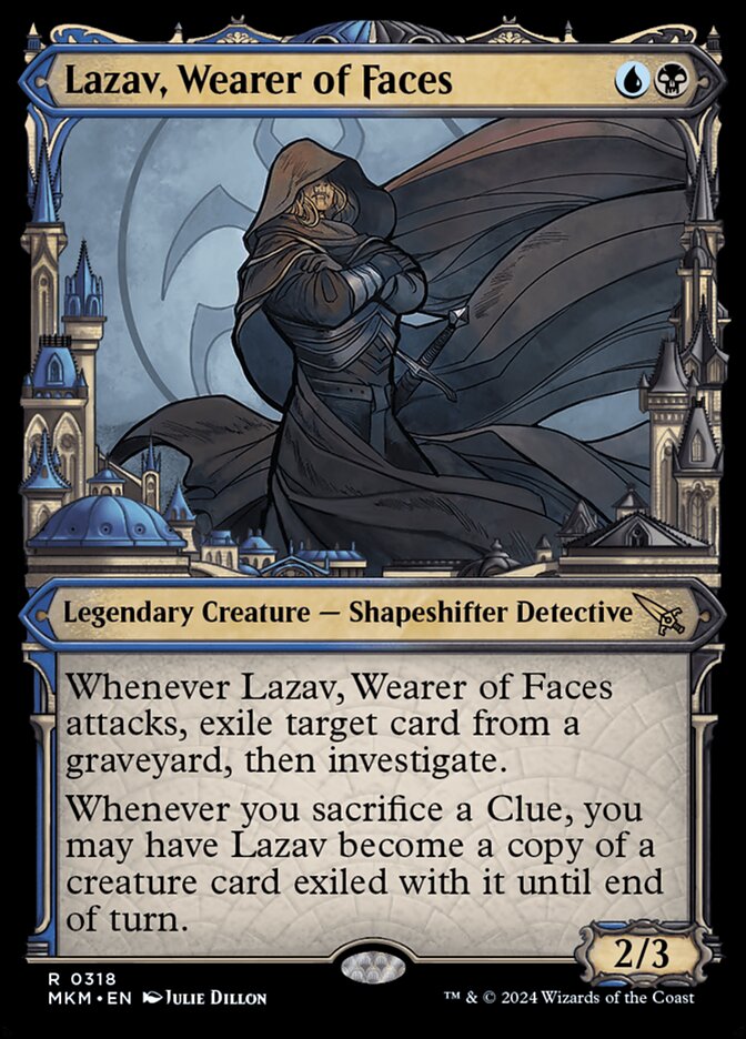 Lazav, Wearer of Faces (#318) (Showcase) - (Foil): Murders at Karlov Manor
