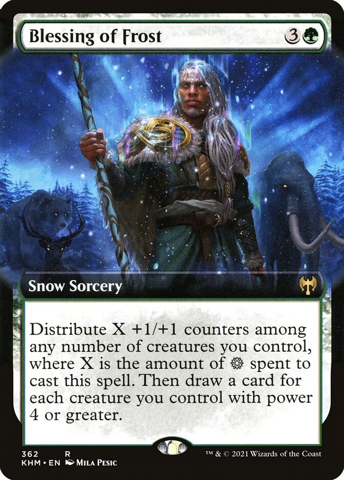 Blessing of Frost (Extended Art) - (Foil): Kaldheim