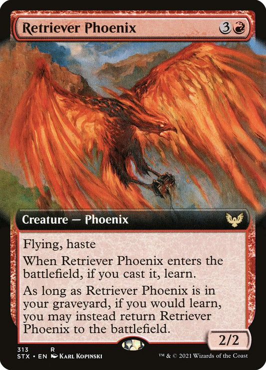 Retriever Phoenix (Extended Art) - (Foil): Strixhaven: School of Mages