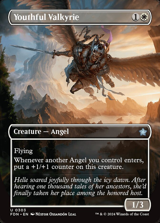 Youthful Valkyrie (Borderless) - (Foil): Foundations