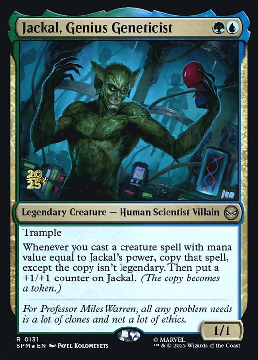 Jackal, Genius Geneticist (Prerelease) (Marvel's Spider-Man) - (Foil): Marvel's Spider-Man Promos