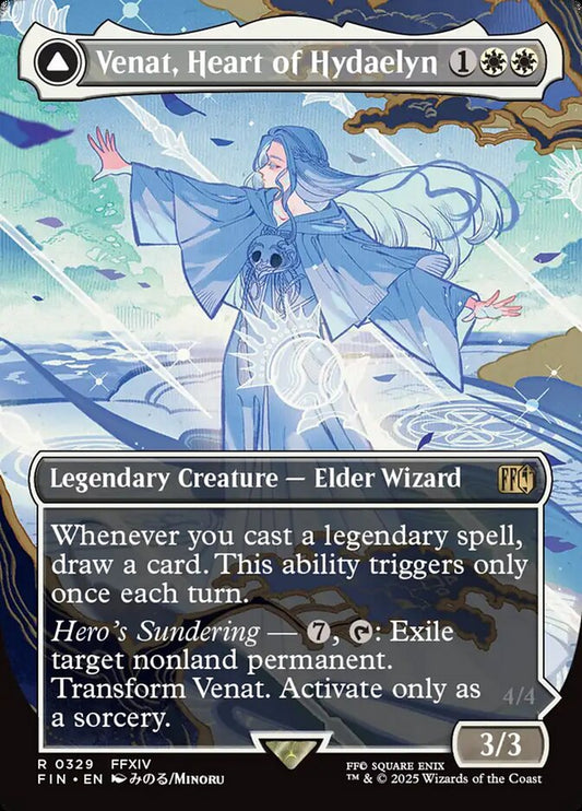 Venat, Heart of Hydaelyn // Hydaelyn, the Mothercrystal (#329) (Borderless) - (Foil): Final Fantasy