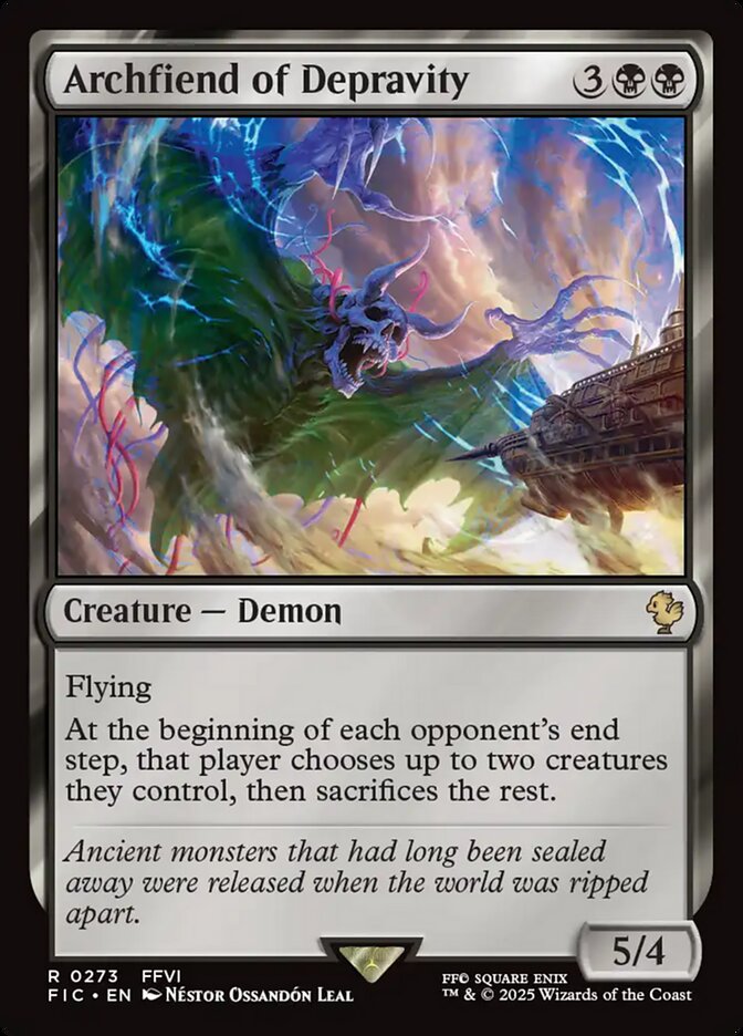 Archfiend of Depravity (Surge Foil) - (Foil): Final Fantasy Commander