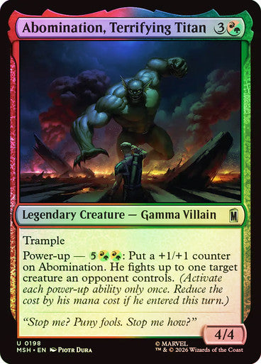 Abomination, Terrifying Titan - (Foil): Marvel Super Heroes