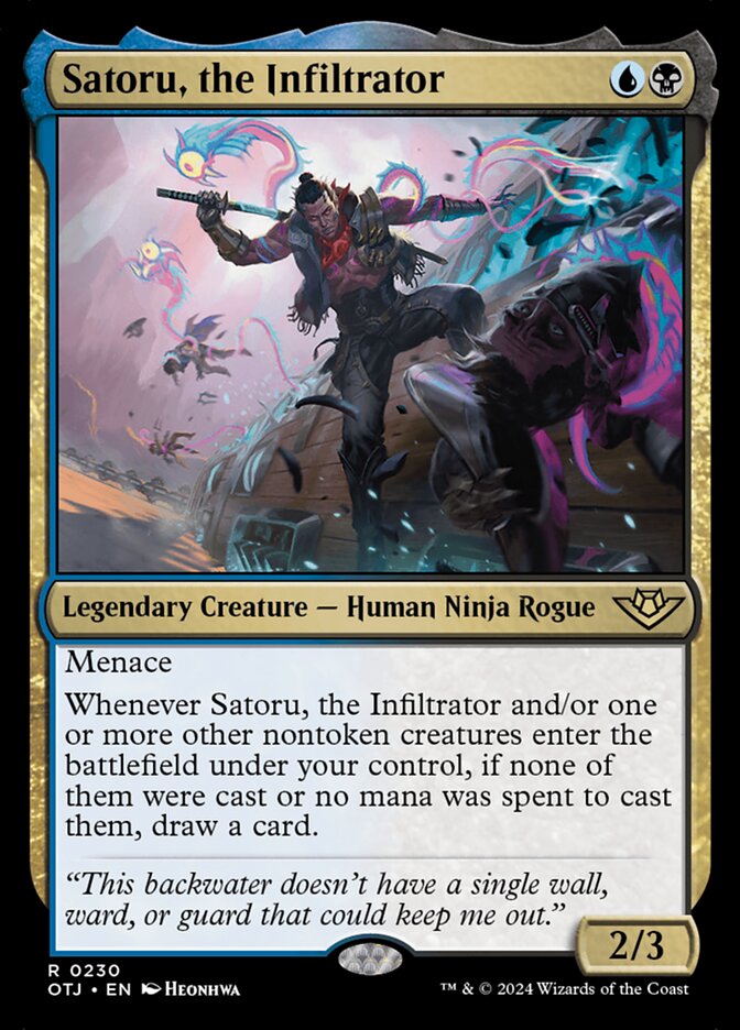 Satoru, the Infiltrator - (Foil): Outlaws of Thunder Junction