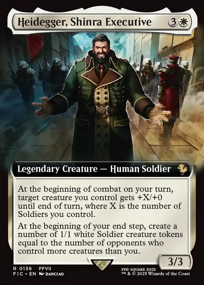 Heidegger, Shinra Executive (Extended Art) - (Foil): Final Fantasy Commander