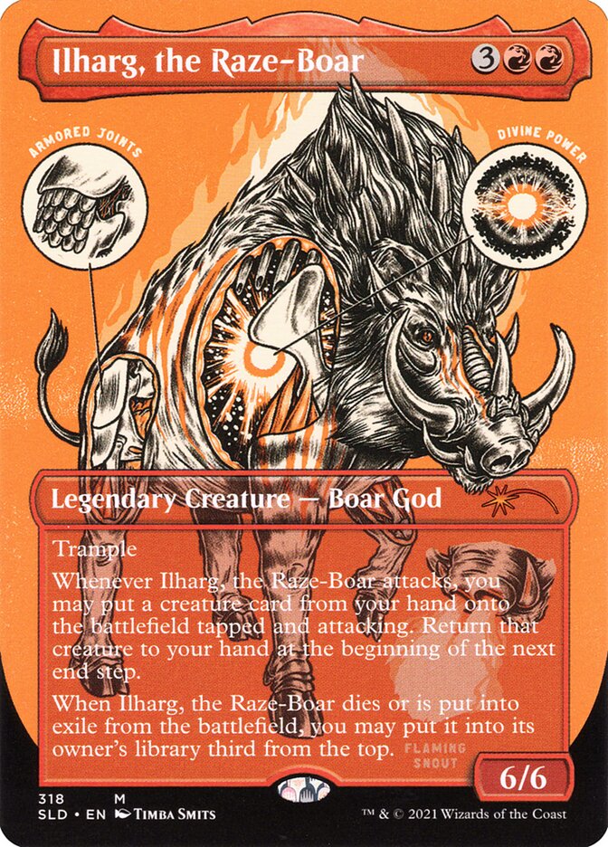 Ilharg, the Raze-Boar (Secret Lair) (Borderless) - (Foil): Secret Lair Drop