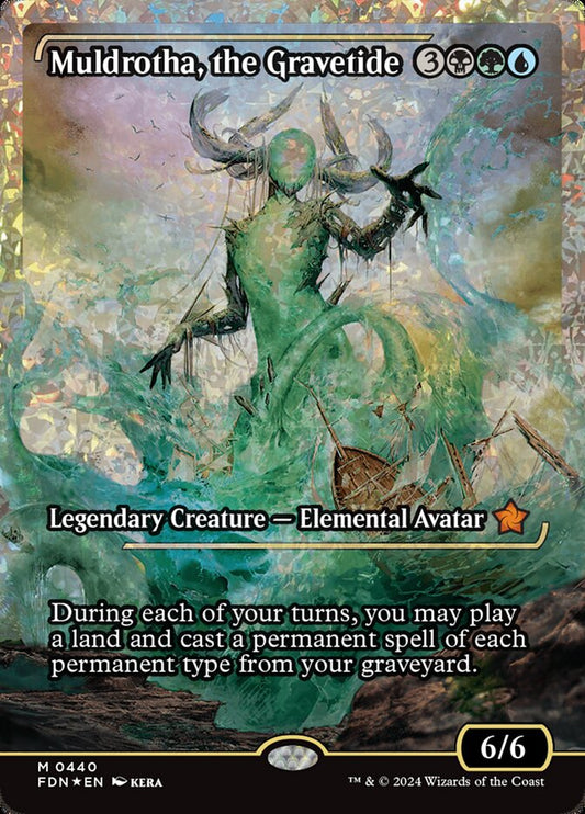 Muldrotha, the Gravetide (Showcase) (Fracture Foil) - (Foil): Foundations