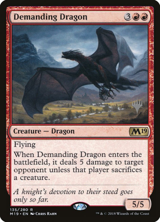 Demanding Dragon (Promo Pack) (Core Set 2019) - (Foil): Core Set 2019 Promos