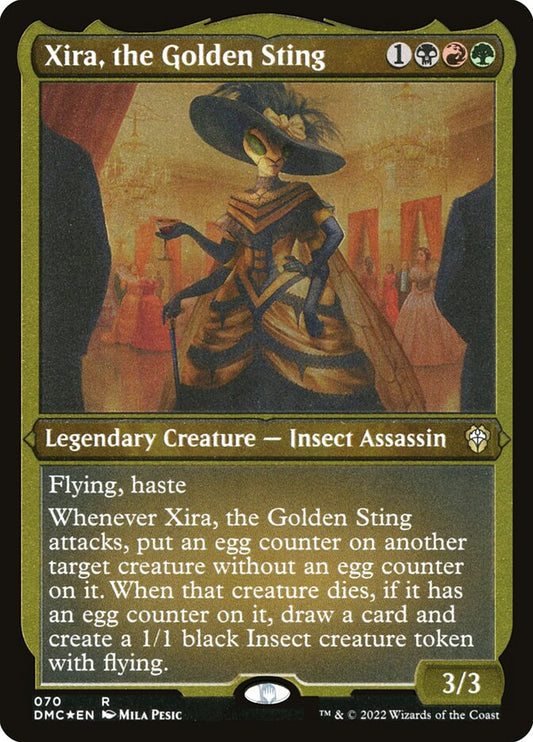 Xira, the Golden Sting (Foil Etched) - (Foil): Dominaria United Commander