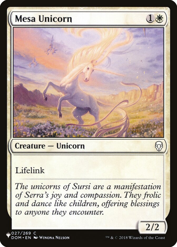 Mesa Unicorn: The List