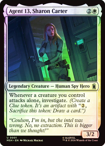 Agent 13, Sharon Carter - (Foil): Marvel Super Heroes