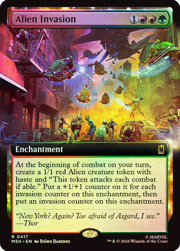Alien Invasion (Extended Art) (#417) - (Foil): Marvel Super Heroes