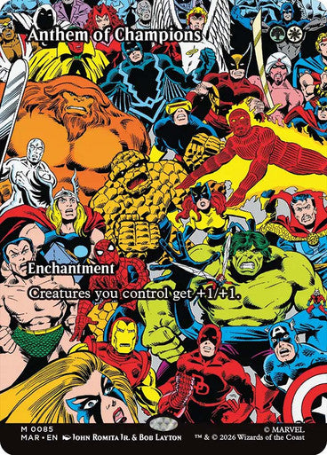 Anthem of Champions (Borderless) (#085): Marvel Universe