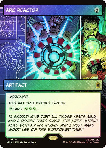 Arc Reactor (Showcase, Borderless) (#310) - (Foil): Marvel Super Heroes