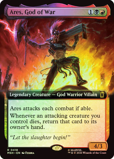 Ares, God of War (Extended Art) (#418) - (Foil): Marvel Super Heroes