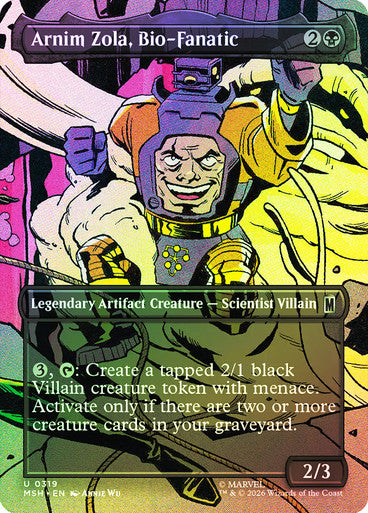 Arnim Zola, Bio-Fanatic (Borderless) (#319) - (Foil): Marvel Super Heroes
