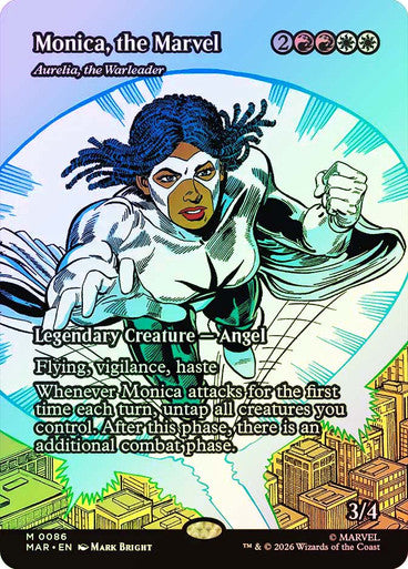 Aurelia, the Warleader (Borderless) (#086) (Monica, the Marvel) - (Foil): Marvel Universe