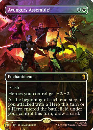 Avengers Assemble! (Borderless) (#341) - (Foil): Marvel Super Heroes