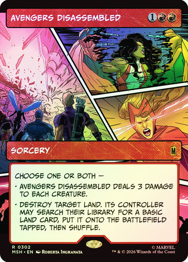 Avengers Disassembled (Showcase, Borderless) (#302) - (Foil): Marvel Super Heroes