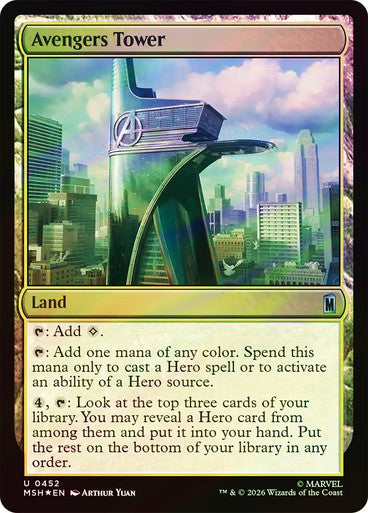 Avengers Tower (Surge Foil) (#452) - (Foil): Marvel Super Heroes