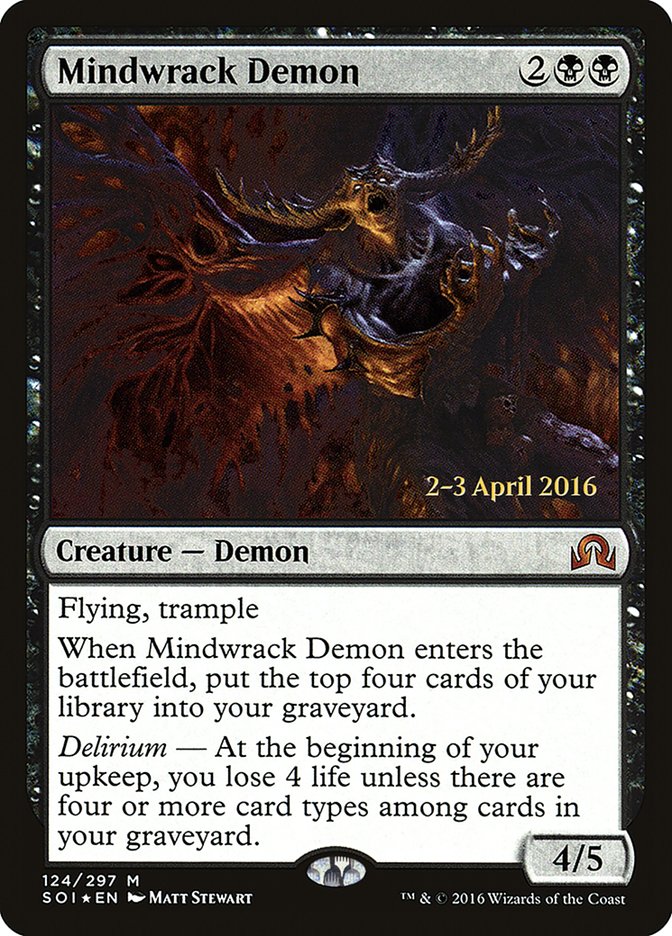 Mindwrack Demon (Prerelease) (Shadows over Innistrad) - (Foil): Shadows over Innistrad Promos