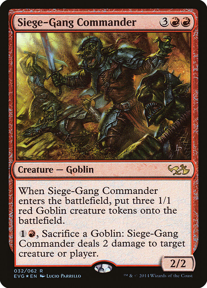 Siege-Gang Commander - (Foil): Duel Decks Anthology: Elves vs. Goblins