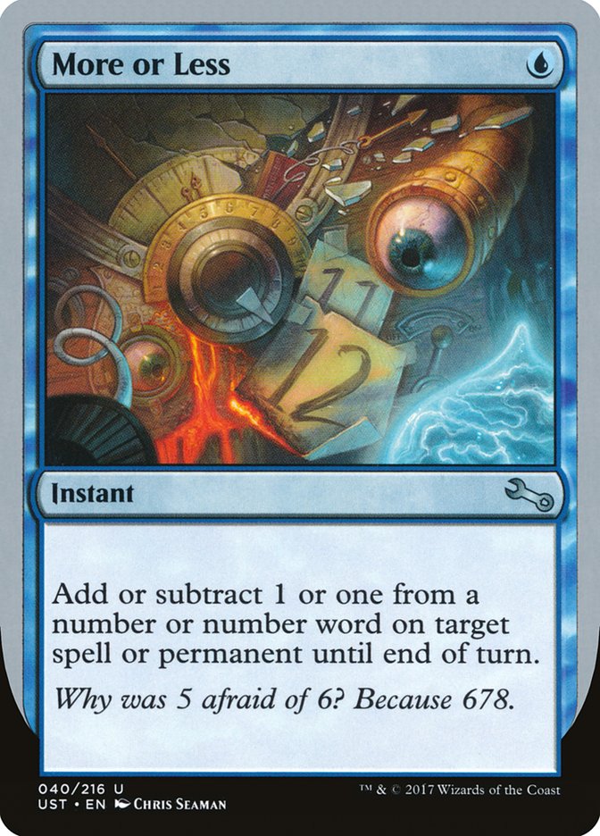 More or Less: Unstable