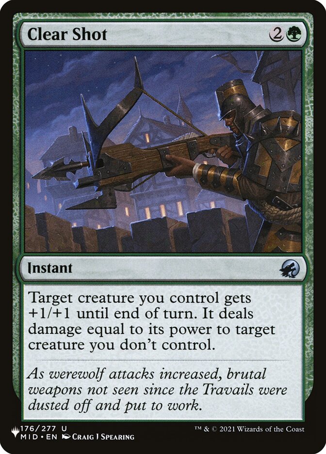 Clear Shot: The List