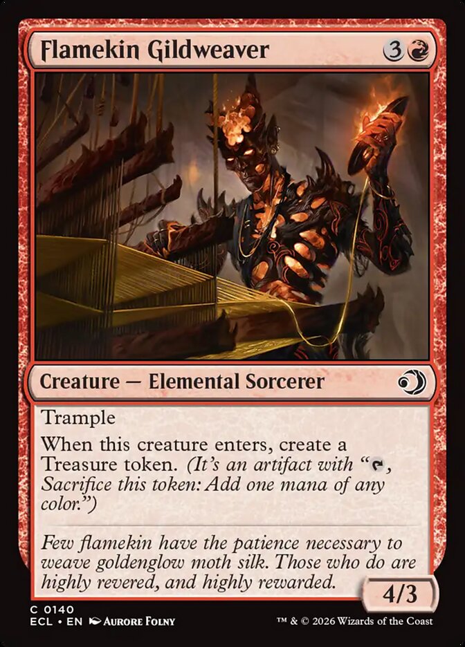 Flamekin Gildweaver - (Foil): Lorwyn Eclipsed